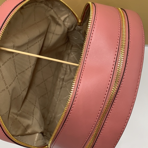 MICHAEL KORS JET SET GIRLS JAYCEE LARGE ZIP PACKED BACKPACK DARK POWDER BLUSH - Picture 14 of 16